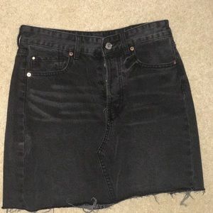 black denim skirt